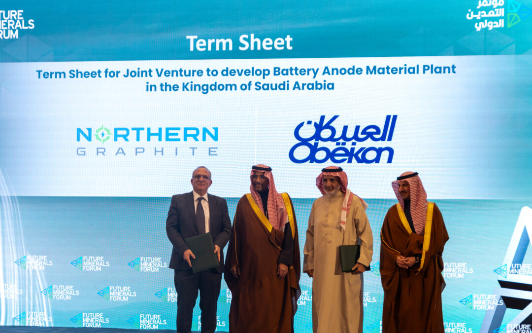 Northern Graphite and Al Obeikan Investment Group Sign Term Sheet for US$200 Million Battery Anode Material Plant in Kingdom of Saudi Arabia